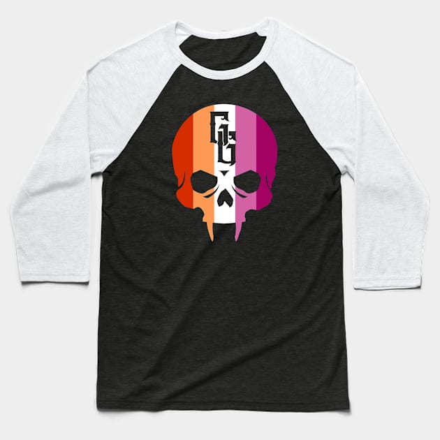 Lesbian Pride Gehenna Baseball T-Shirt by highcouncil@gehennagaming.com